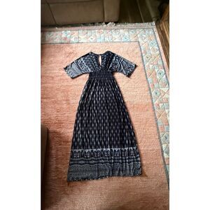 5th & Love Black Boho Print Maxi Dress Size L
